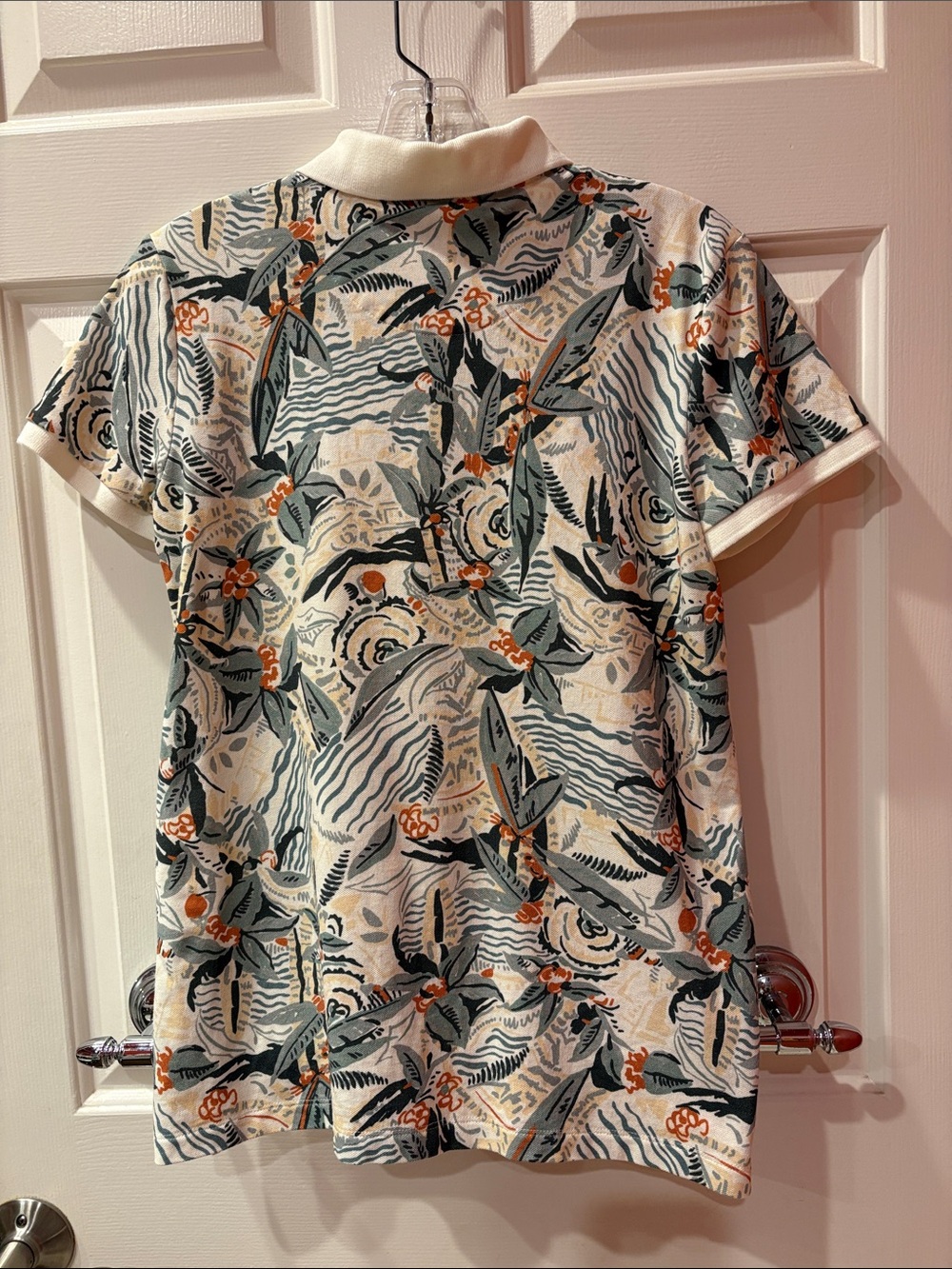 Woman’s Ralph Lauren Multicolored Short Sleeve Polo Top Size Medium - Picture 4 of 5